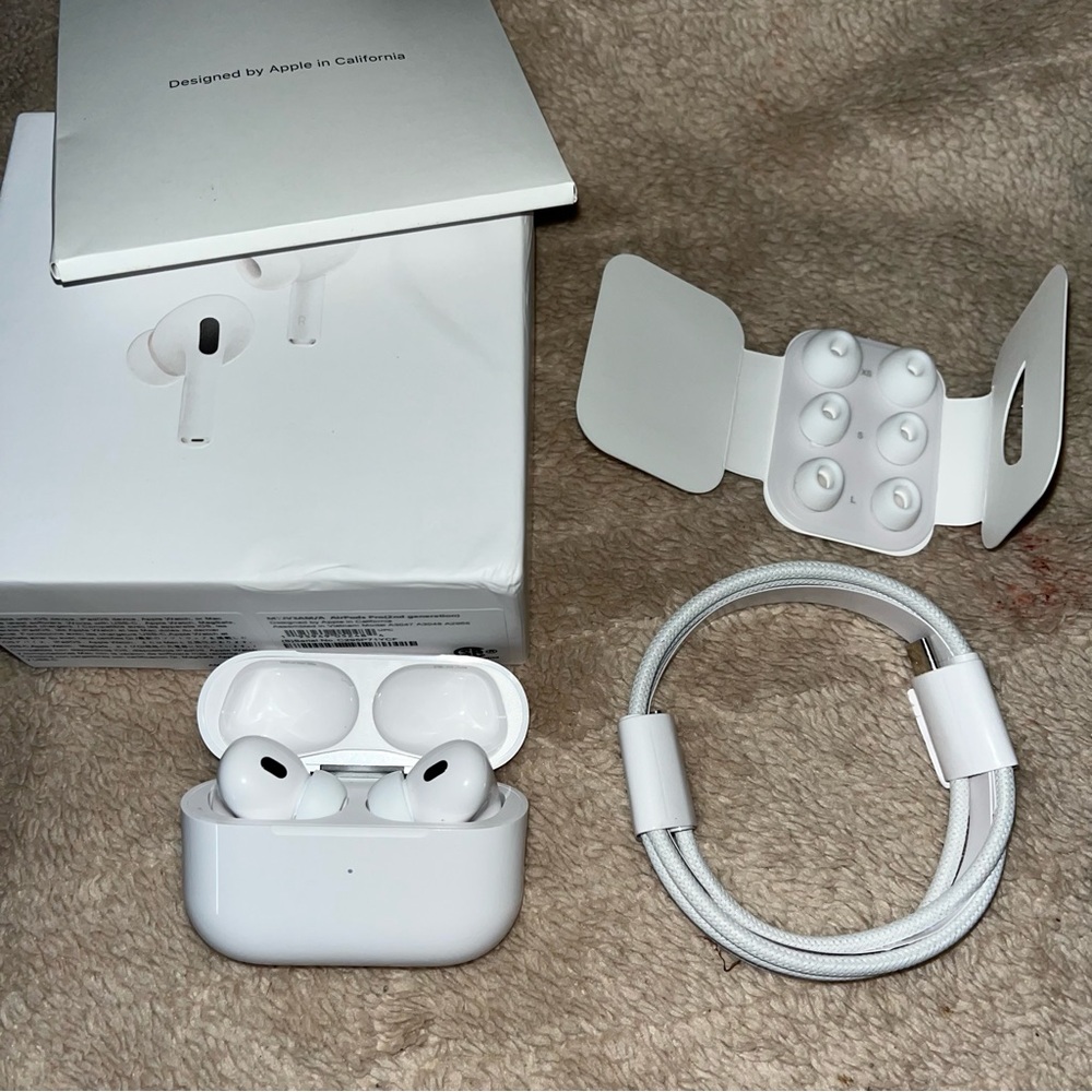 Apple White AirPods Pro 2nd Gen with Case and Accessories
